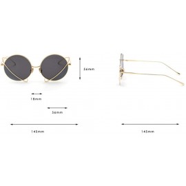 Rimless Trendy Planet Shaped Sunglasses Retro Personality Double Color Pieces Round Sunglasses - Figure 5 - CT18X85DRYR $19.90