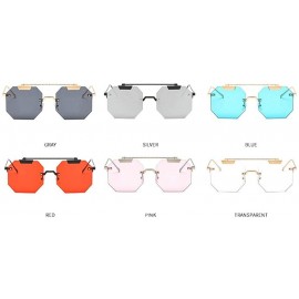 Square Arrival Designer Sunglasses irregular Glasses - Blue - CC18LGUGC28 $15.42