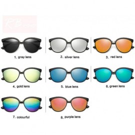 Oversized Candies Brand Designer Cat Eye Sunglasses Women Luxury Plastic Sun Blue Lens - Red Lens - CD18YKTC844 $9.03