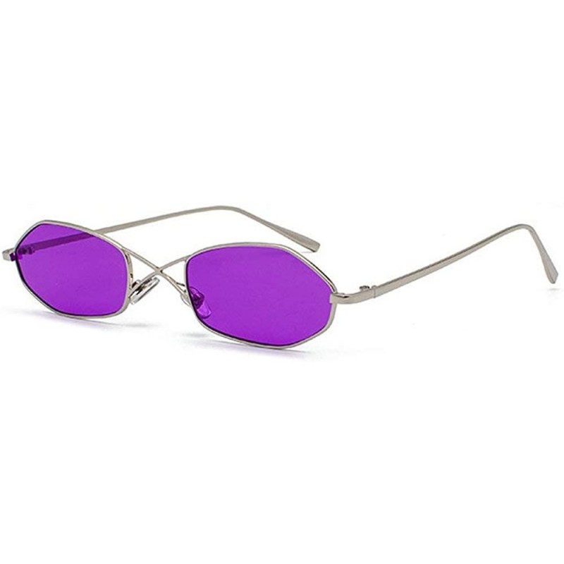 Square Womens Purple Sunglasses Designer Glasses - Purple - CD18S4A9AIG $13.05