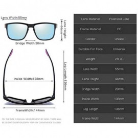 Sport Polarized Sunglasses Driving Glasses Black Purple - 2pcs-blue-black - CC18W4KT8GG $22.11