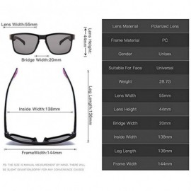 Sport Polarized Sunglasses Driving Glasses Black Purple - 2pcs-blue-black - CC18W4KT8GG $22.11