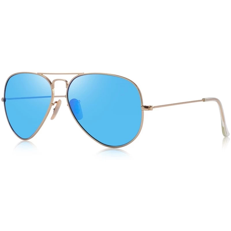 Aviator Classic Pilot Polarized Sunglasses for Men/Women58mm O8025 - Blue Mirror - CB18H3EYRHO $11.29