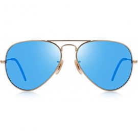 Aviator Classic Pilot Polarized Sunglasses for Men/Women58mm O8025 - Blue Mirror - CB18H3EYRHO $11.29