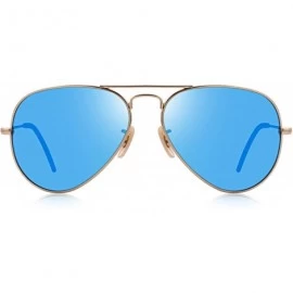 Aviator Classic Pilot Polarized Sunglasses for Men/Women58mm O8025 - Blue Mirror - CB18H3EYRHO $11.29