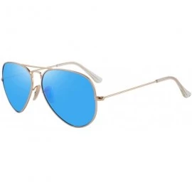 Aviator Classic Pilot Polarized Sunglasses for Men/Women58mm O8025 - Blue Mirror - CB18H3EYRHO $11.29