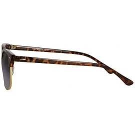 Semi-rimless Retro Polarized Sunglasses for Men Women 8036 - Tortoise/Grey - CW192UW34ZE $10.43