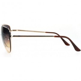 Cat Eye Womens Rimless Cat Eye Luxury Retro Vintage Fashion Sunglasses - Gold Black Brown - CZ17WWKOYNR $9.60