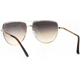 Cat Eye Womens Rimless Cat Eye Luxury Retro Vintage Fashion Sunglasses - Gold Black Brown - CZ17WWKOYNR $9.60