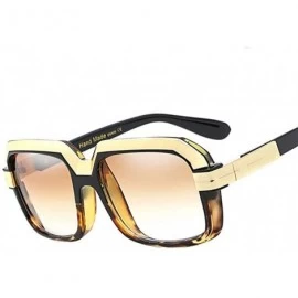 Square Golden Eyebrow Square Sunglasses Women Brand Designer Clear Lens Glasses Female Sunglass UV400 - 2 - CX18RCYYNQ8 $31.04