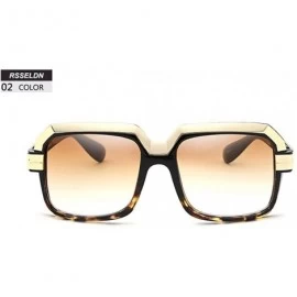 Square Golden Eyebrow Square Sunglasses Women Brand Designer Clear Lens Glasses Female Sunglass UV400 - 2 - CX18RCYYNQ8 $31.04