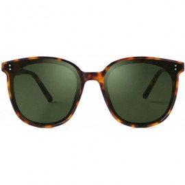 Oversized Fashion Round Sunglasses for Women Men Oversized Vintage Shades - Tortoise Frame G15 Lens - CG1960XHNRI $11.89