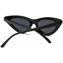 Cat Eye Vintage Sunglasses Glasses Colorful Eyewear - Black Yellow - CU199EHUWAI $20.59