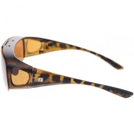 Goggle Flip Up Lens Polarized Lens Fit Over OTZ Sunglasses - Tortoise Brown - C511YMXD1LX $9.33