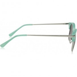 Square Women's Water Color Square Hideaway Bifocal Sunglasses - Turquoise/Silver - 50 mm 3 - C918072D8MD $19.23