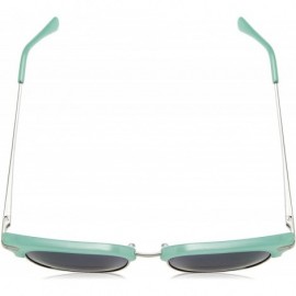 Square Women's Water Color Square Hideaway Bifocal Sunglasses - Turquoise/Silver - 50 mm 3 - C918072D8MD $19.23