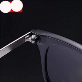 Square 2019 Polarized Square Sunglasses Men Brand Designer Classic Eyewear BlackGray - Blue - CG18Y5UWIO5 $9.71