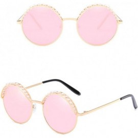 Sport Classic Round Sunglasses Sports Eyewear for Ladies UV400 Protection - Pink - C118DMLO3N0 $20.15