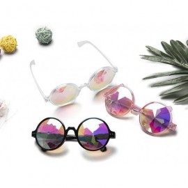 Goggle Kaleidoscope Glasses Rainbow Prism Sunglasses Goggles Cosplay Party - White+pink - CZ18SZACD9H $12.66