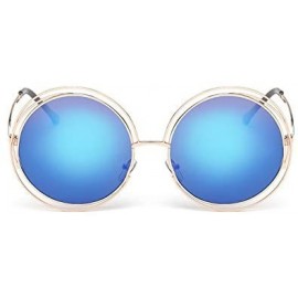 Goggle Small Round Polarized Sunglasses Mirrored Lens Unisex Glasses for Men Women John Lennon Style - Multicolor-i - CG193TD...