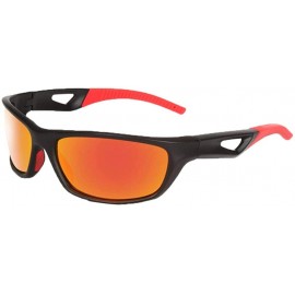 Rectangular Unisex Sports Polarized Sunglasses UV400 Protection Running Fishing Golf Cycling - A - CW196YYC3RM $11.56