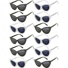 Cat Eye Cat Eye Sunglasses Vintage Smoke Mix (12 Pack) - C4185G4HY27 $35.33