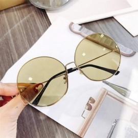 Rimless Big Round Sunglasses for Women Rimless Alloy Frame Oversized Sun Glasses Shades UV400 - Orange - C91906CK2L8 $15.80