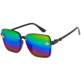 Square Unisex Sunglasses Fashion Yellow Drive Holiday Square Non-Polarized UV400 - Multicolor - CN18RLIA6QT $8.42