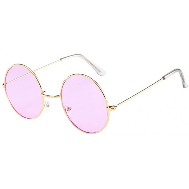 Round Round Retro Sunglasses Men Women Vintage Small Circle Sun Glasses Polarized Sunglasses Circle Hippie Sun Glasses - C519...