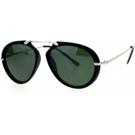 Aviator Vintage Fashion Aviator Sunglasses Womens Retro Style Aviators UV 400 - Matte Black - CH1874ZSRZ8 $12.39