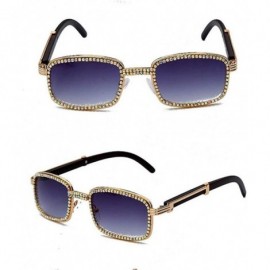 Square Colorful Rectangle Rhinestone Sunglasses Eyeglasses - 4 - CJ198G8S4O6 $30.58