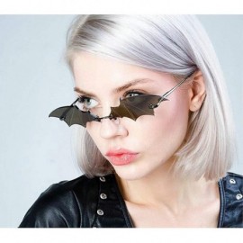 Rimless New Fashion cat Sunglasses Women Men Luxury Brand Vintage Red Green Mirror Rimless Sun Glasses Female UV400 - CX194C8...