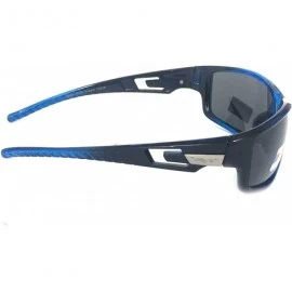 Sport Men's Sport Polorized Sunglasses - Blue Fram Black Lens - CX180Z9G4H8 $14.41