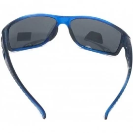 Sport Men's Sport Polorized Sunglasses - Blue Fram Black Lens - CX180Z9G4H8 $14.41