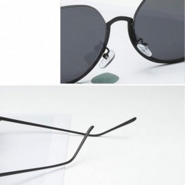 Rimless Irregular Semi-Rimless Sunglasses Lightweight UV400 Lens Glasses - Yellow - C71903ZC4EM $12.29