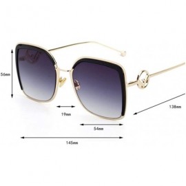 Aviator Fashion sunglasses ladies- 2019 new sunglasses women's big frame eyebrow sunglasses - G - CR18S6H2TO9 $49.67