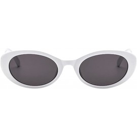 Oval Goggles Sunglasses Retro Oval Women Sunglasses - CW1943Q8QY7 $11.78