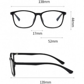 Square Eyestrain Photochromic Eyeglasses Sunglasses Magnification - Black 1 - C0197QWL2UY $16.05