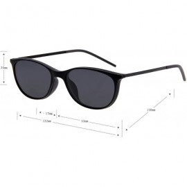 Oversized Vintage Clear Lens Glasses With Fashion Polarized Sunglasses Clip L8172 - Oval Black - C412O1WSBQN $14.59