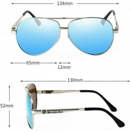 Aviator Retro Unisex Polarized Sunglasses for Men-100% UV protection - Styleb Blue - CI18ATDMXWG $20.83