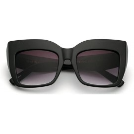 Oversized Fashion Oversized Square Full Rim Unisex Sunglasses - Black - CO18H46WEMQ $11.25