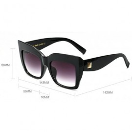 Oversized Fashion Oversized Square Full Rim Unisex Sunglasses - Black - CO18H46WEMQ $11.25