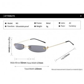 Rimless Super Small Fashion Chic Rimless Sunglasses 2018 Design HD Candy Color Clear Lens - Pink - CU18RLA7N27 $14.87