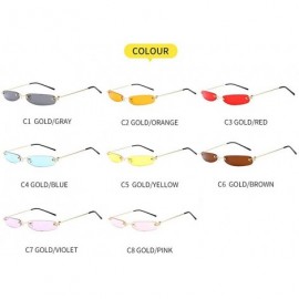 Rimless Super Small Fashion Chic Rimless Sunglasses 2018 Design HD Candy Color Clear Lens - Pink - CU18RLA7N27 $14.87