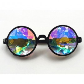 Goggle Festivals Kaleidoscope Glasses Rainbow Prism Sunglasses Goggles - Black - CT12N6KD5PQ $9.17