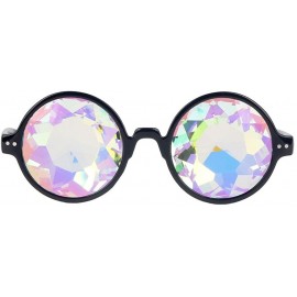 Goggle Festivals Kaleidoscope Glasses Rainbow Prism Sunglasses Goggles - Black - CT12N6KD5PQ $9.17