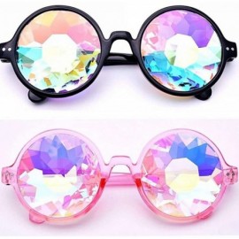 Goggle Festivals Kaleidoscope Glasses Rainbow Prism Sunglasses Goggles - Black - CT12N6KD5PQ $9.17