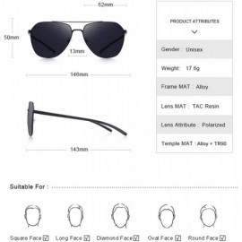 Goggle DESIGN Men Classic Pilot Sunglasses Aviation Frame HD Polarized Driving TR90 Legs UV400 Protection S8057 - CJ198AGYNZG...