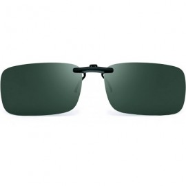 Rimless Rimless Rectangle Clip on Sunglasses Lightweight Polarized Eyeglasses Men Women - Polarized Green - CT18GD8AGDL $10.76