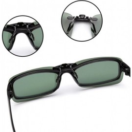 Rimless Rimless Rectangle Clip on Sunglasses Lightweight Polarized Eyeglasses Men Women - Polarized Green - CT18GD8AGDL $10.76